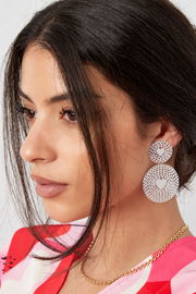 Zilveren statement oorbellen met hartjes LoveSieraden