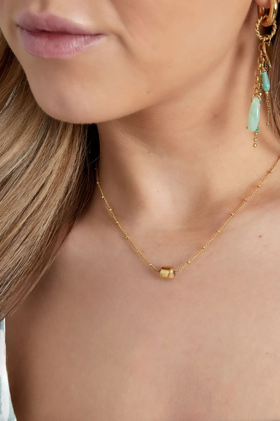 Minimalistische ketting met ronde bedel stainless steel LoveSieraden