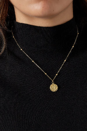 Ketting met ronde hanger stainless steel LoveSieraden