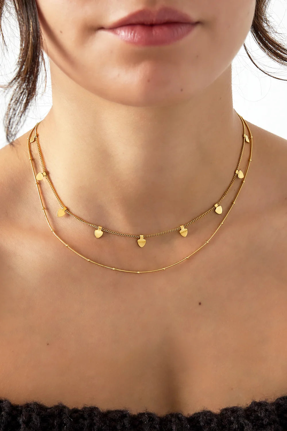 Layerd ketting goud stainless steel LoveSieraden