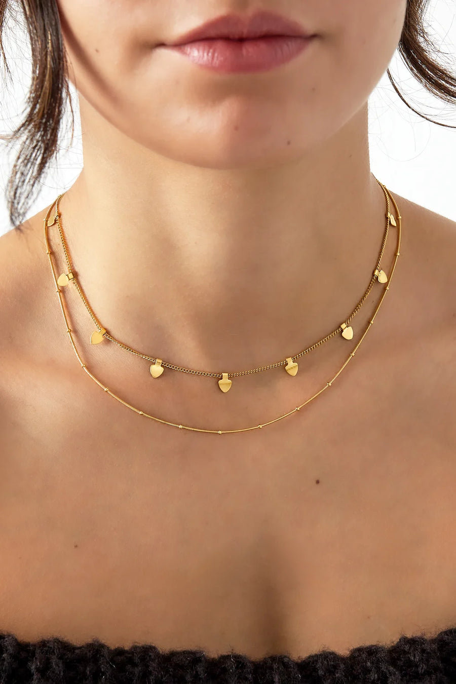 Layerd ketting goud stainless steel LoveSieraden