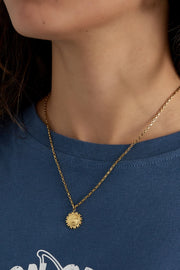 Zon hanger ketting dames goud of zilver stainless steel LoveSieraden