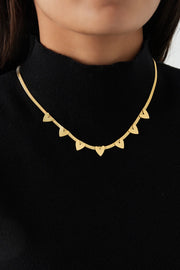 Platte ketting met hartjes stainless steel LoveSieraden