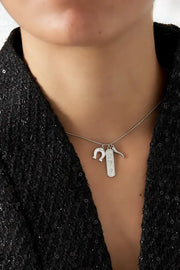 zilveren ketting met bedels hoefijzer