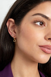 Hartjes oorbellen goud strass steentjes LoveSieraden