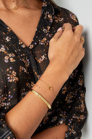 Armband goud met verbonden cirkels stainless steel LoveSieraden