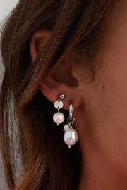 Minimalistische oorbellen met parel dames LoveSieraden