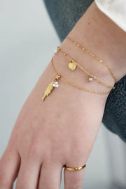 Minimalistische armband met vis bedel LoveSieraden