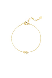 Armband met bedel tulp goud