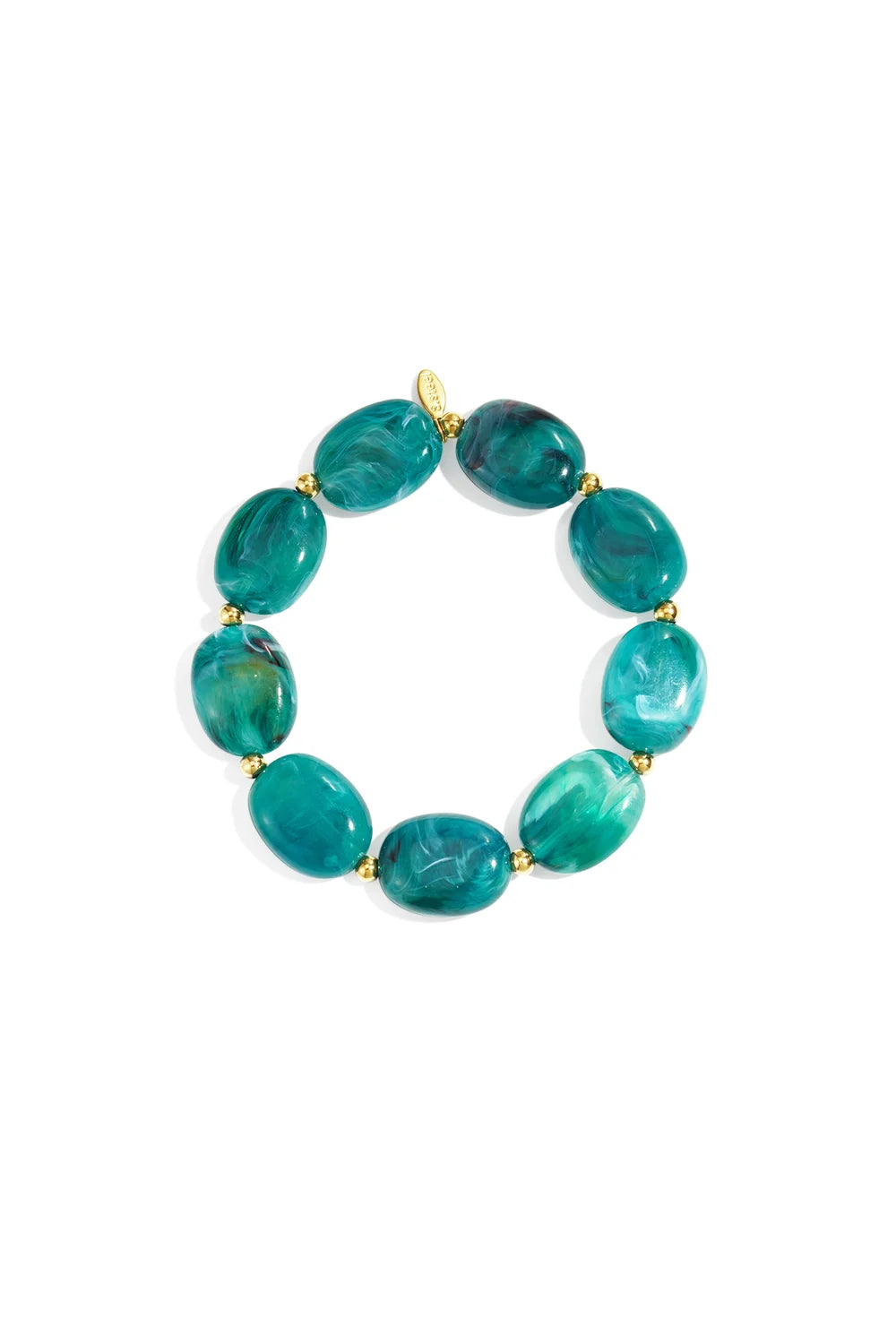 Kralenarmband dames in paars, blauw & groen