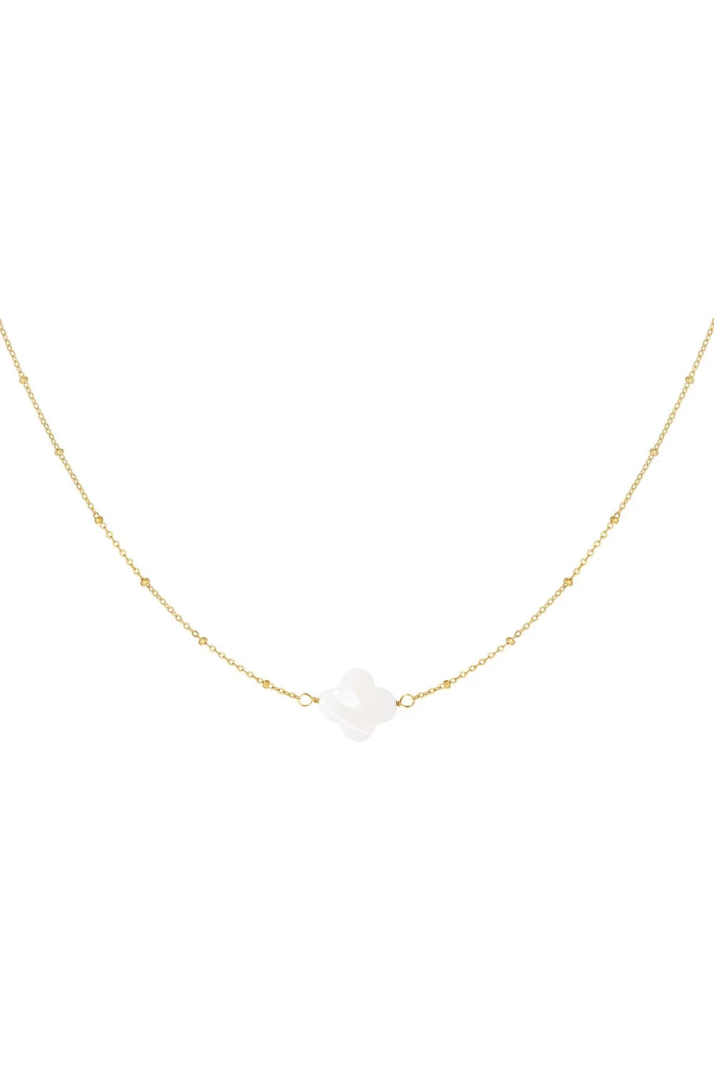 Minimalistische gouden ketting met klaver LoveSieraden