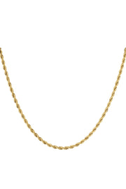 Lange gedraaide gouden ketting stainless steel LoveSieraden