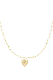 Schakelketting hart j'adore stainless steel LoveSieraden