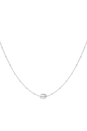 Minimalistische ketting met ronde bedel stainless steel LoveSieraden