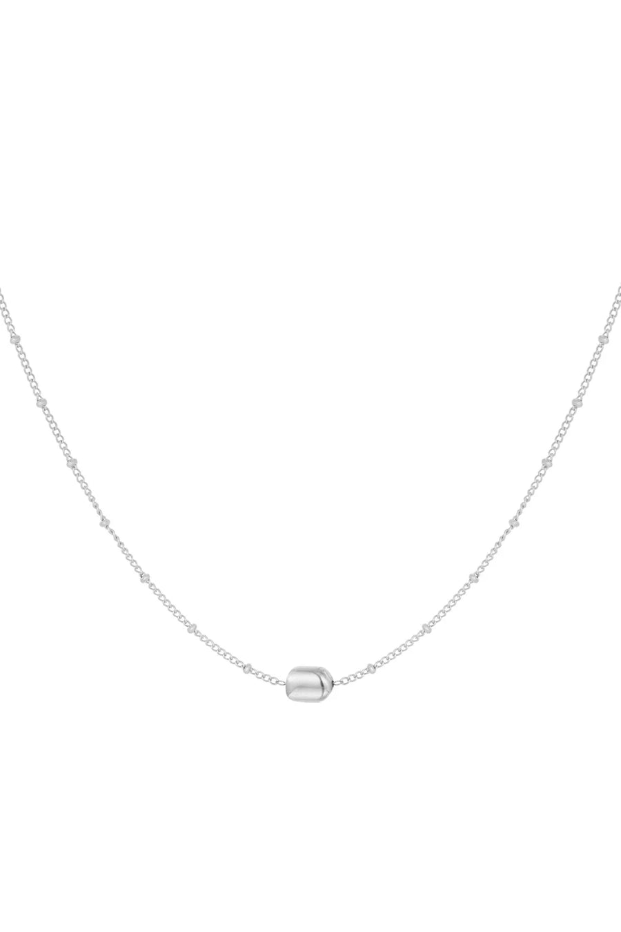 Minimalistische ketting met ronde bedel stainless steel LoveSieraden