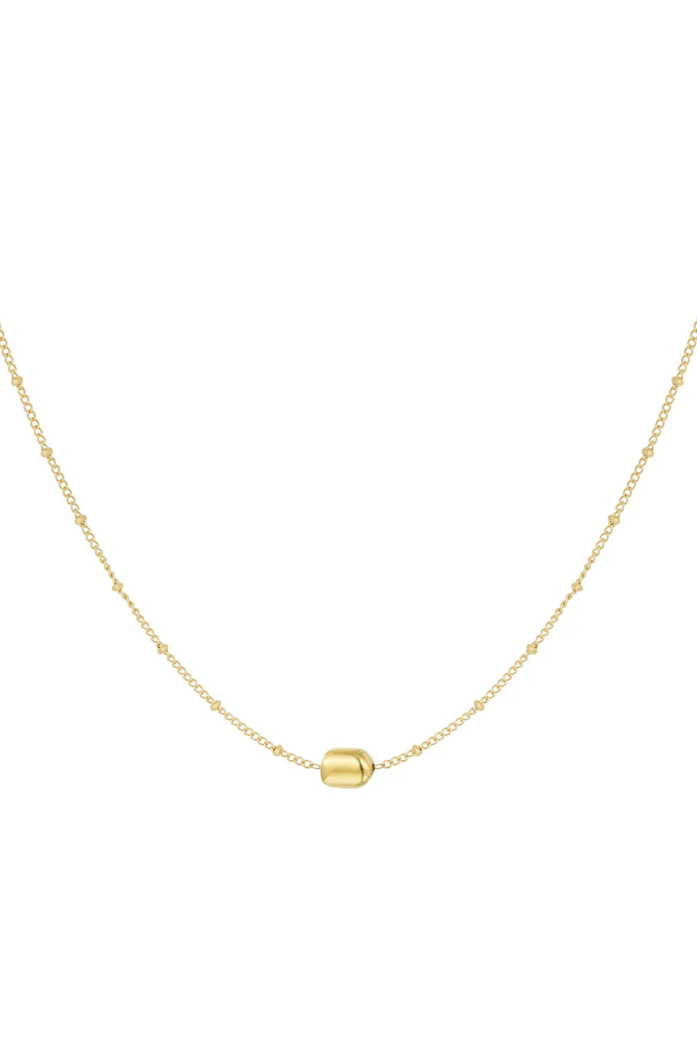 Minimalistische ketting met ronde bedel stainless steel LoveSieraden