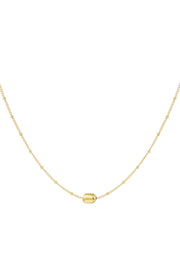Minimalistische ketting met ronde bedel stainless steel LoveSieraden