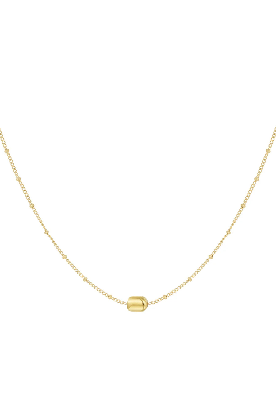 Minimalistische ketting met ronde bedel stainless steel LoveSieraden