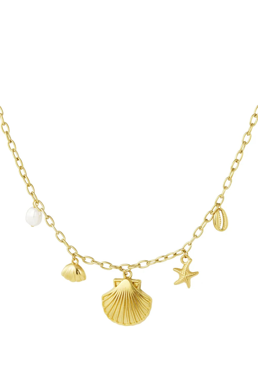Bedelketting strand vibes stainless steel LoveSieraden