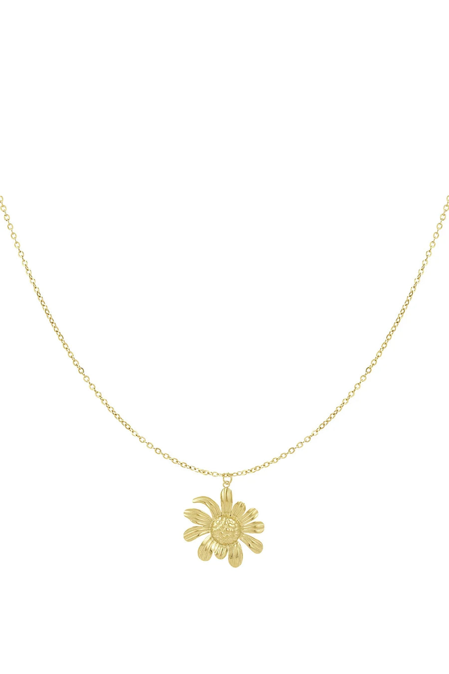 Bloemen ketting dames in zilver goud