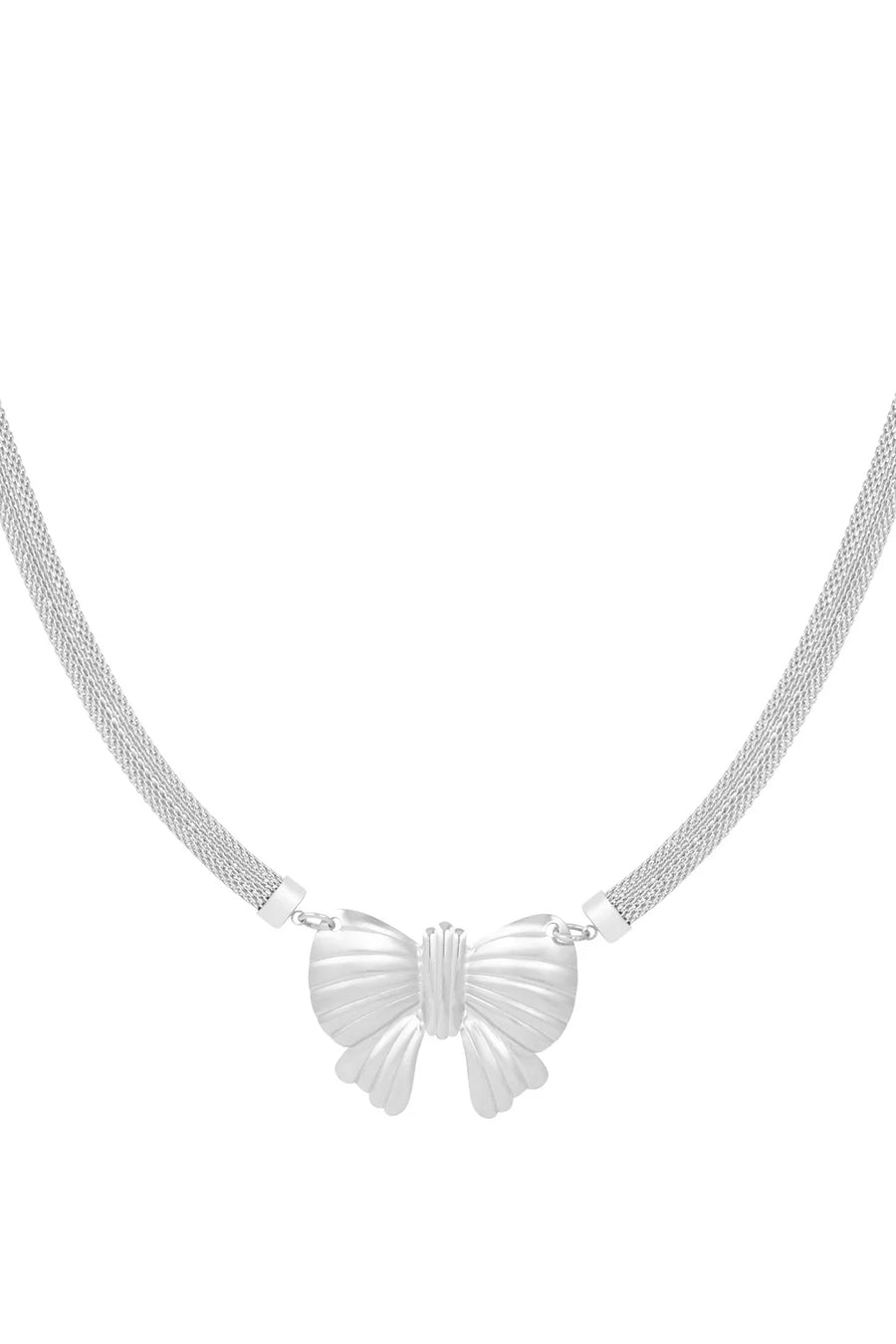 Statement ketting met grote strik stainless steel LoveSieraden