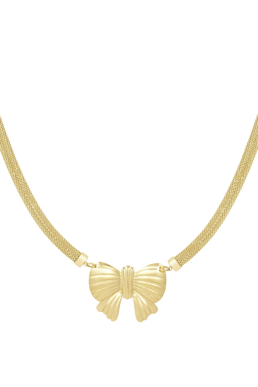 Statement ketting met grote strik stainless steel LoveSieraden