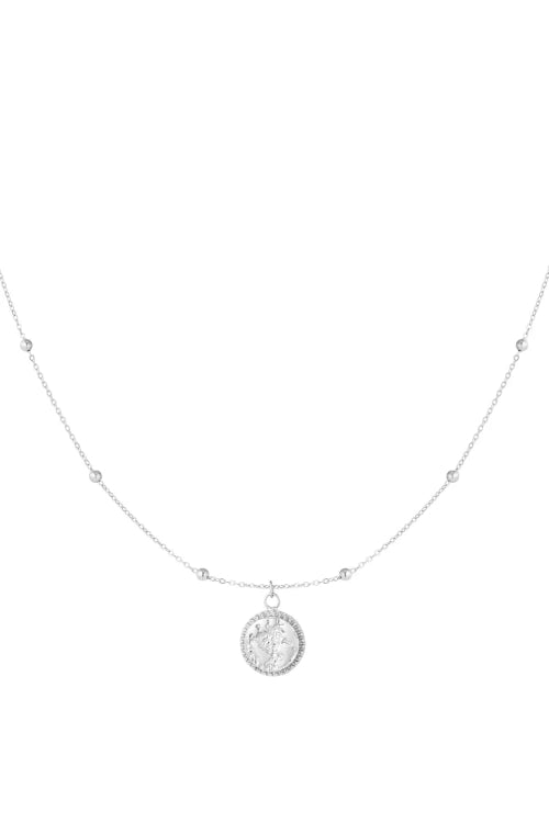 Ketting met ronde hanger stainless steel LoveSieraden