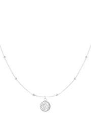 Ketting met ronde hanger stainless steel LoveSieraden