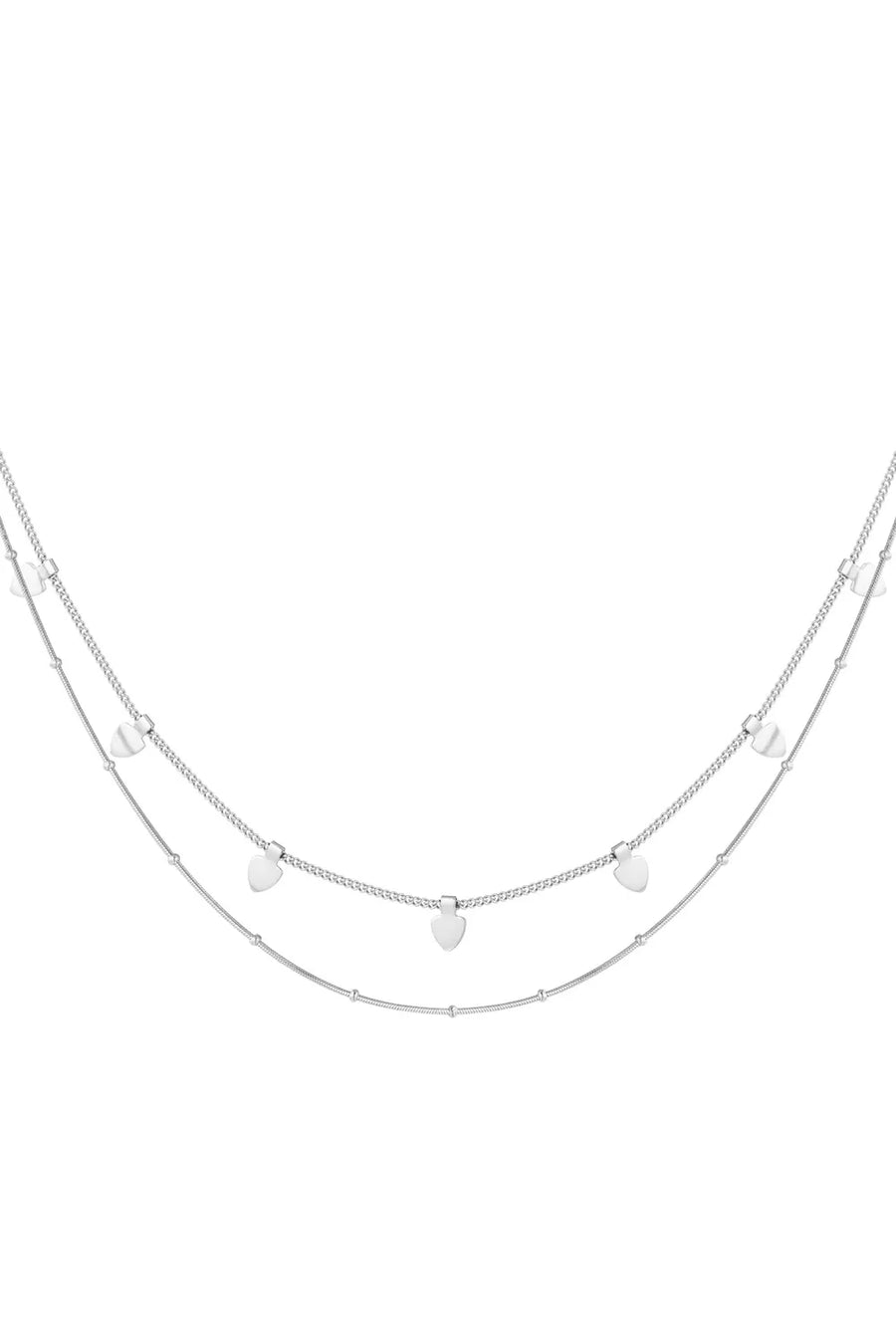 Layerd ketting goud of zilver stainless steel LoveSieraden