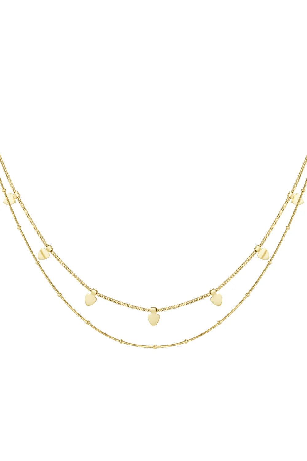 Layerd ketting goud stainless steel LoveSieraden