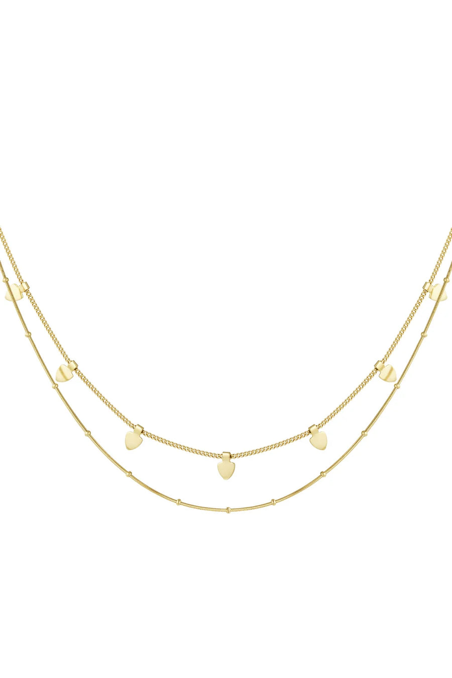 Layerd ketting goud stainless steel LoveSieraden