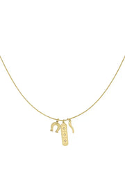gouden ketting met bedels hoefijzer
