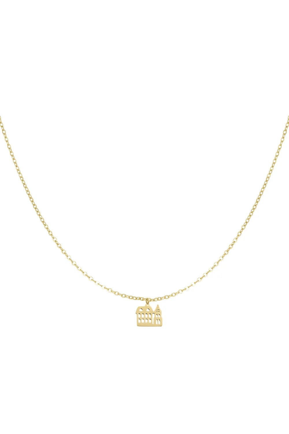 Ketting met grachtenpandjes stainless steel LoveSieraden