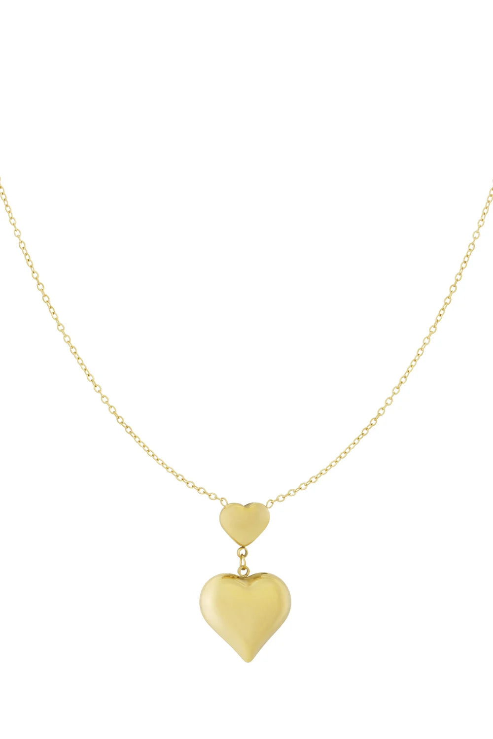 Ketting twee harten stainless steel LoveSieraden
