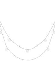 Dubbele ketting met hartjes goud of zilver stainless steel LoveSieraden