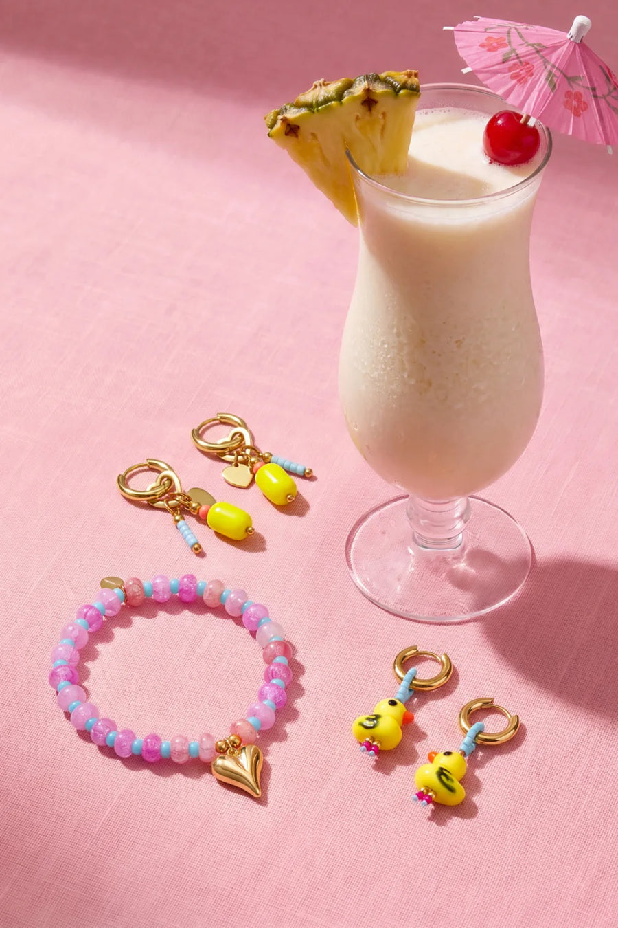 Kralen armband met hart of bloem bedel LoveSieraden