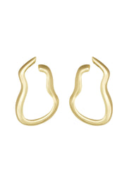 Oorbellen wave vormen goud