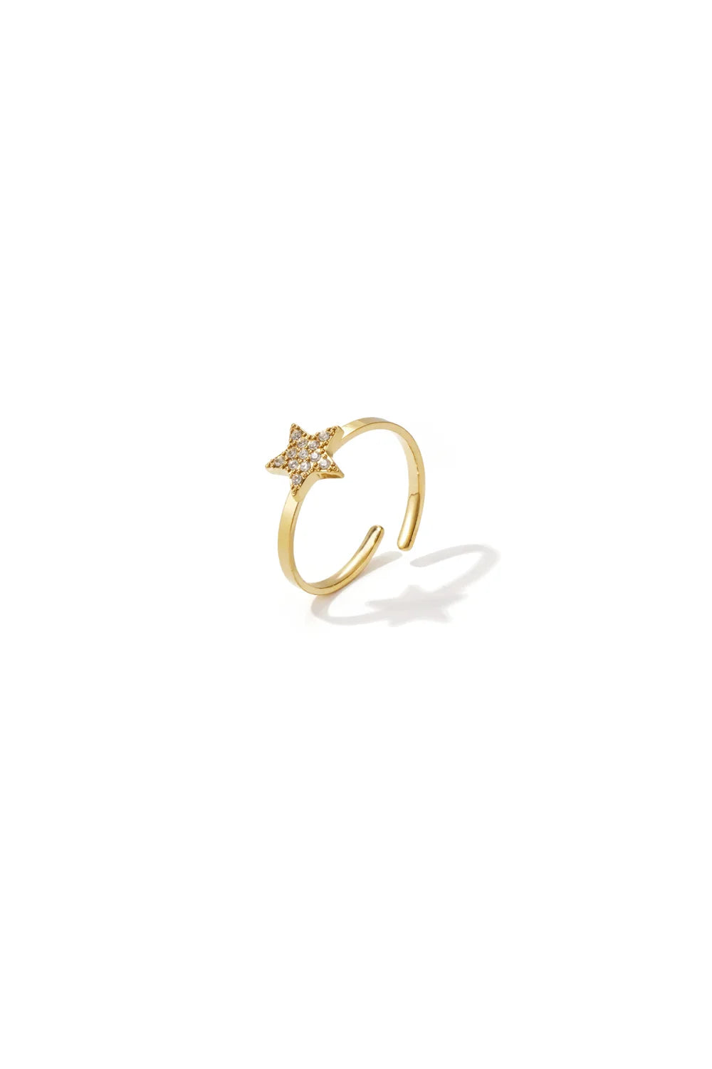Gouden ring met ster en strass LoveSieraden