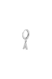 Letter oorbel met zirkonia steentjes LoveSieraden
