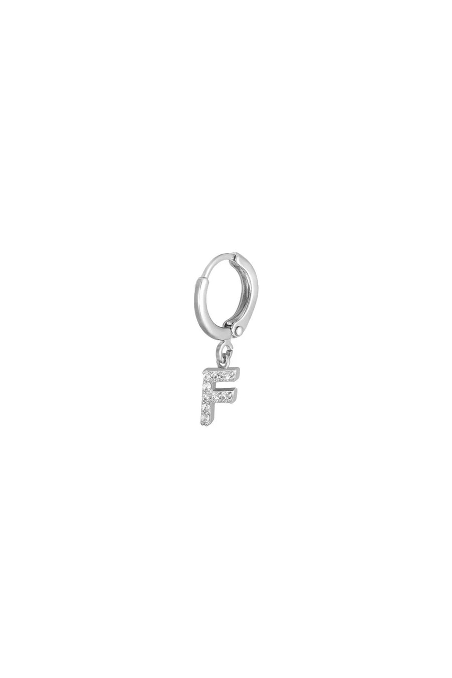 Letter oorbel met zirkonia steentjes LoveSieraden