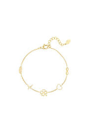 Armband met betekenisvolle bedels goud LoveSieraden