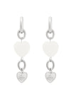 Zilveren oorbellen met hartje van schelp LoveSieraden