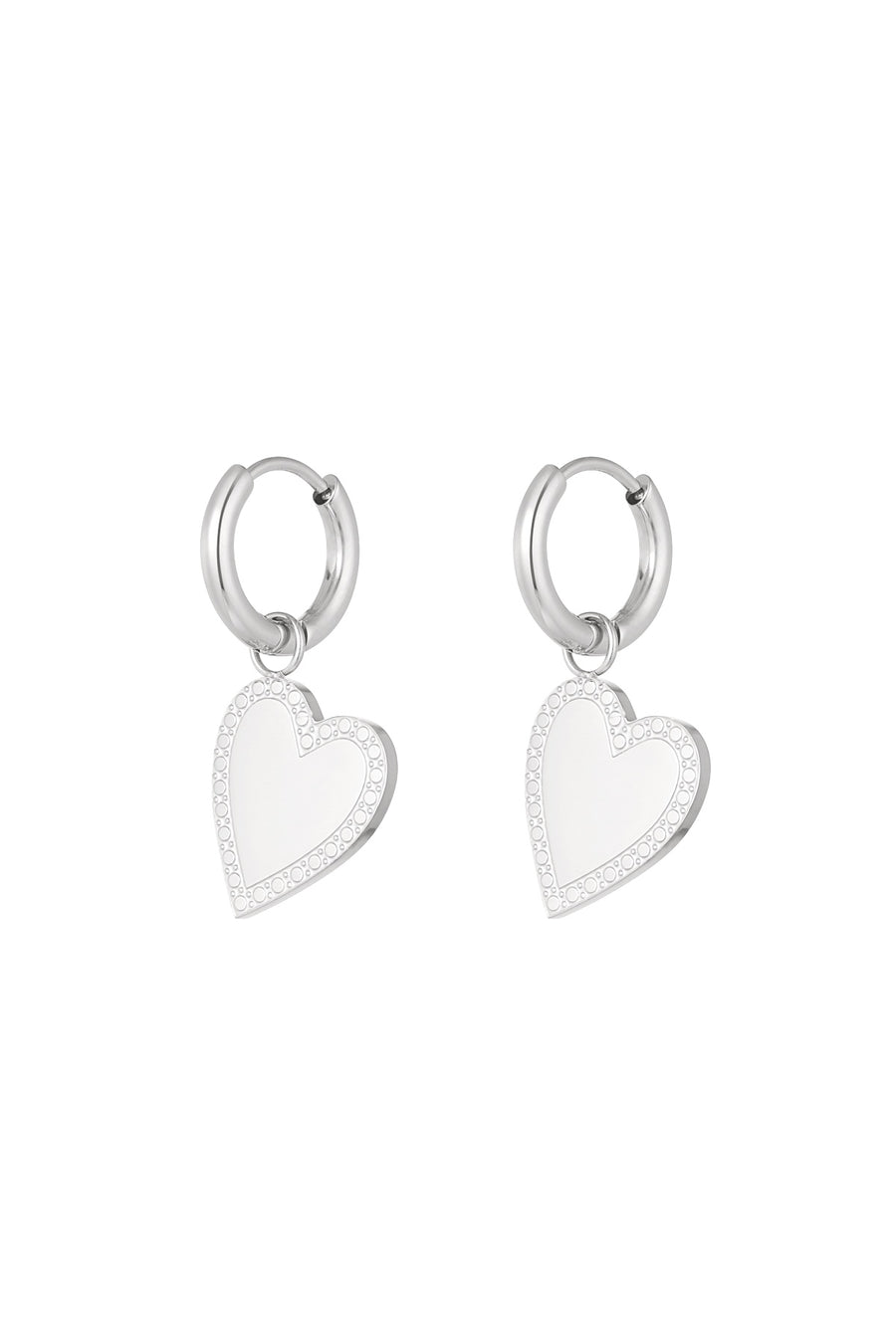 Zilveren hart oorbellen sierlijke rondjes LoveSieraden
