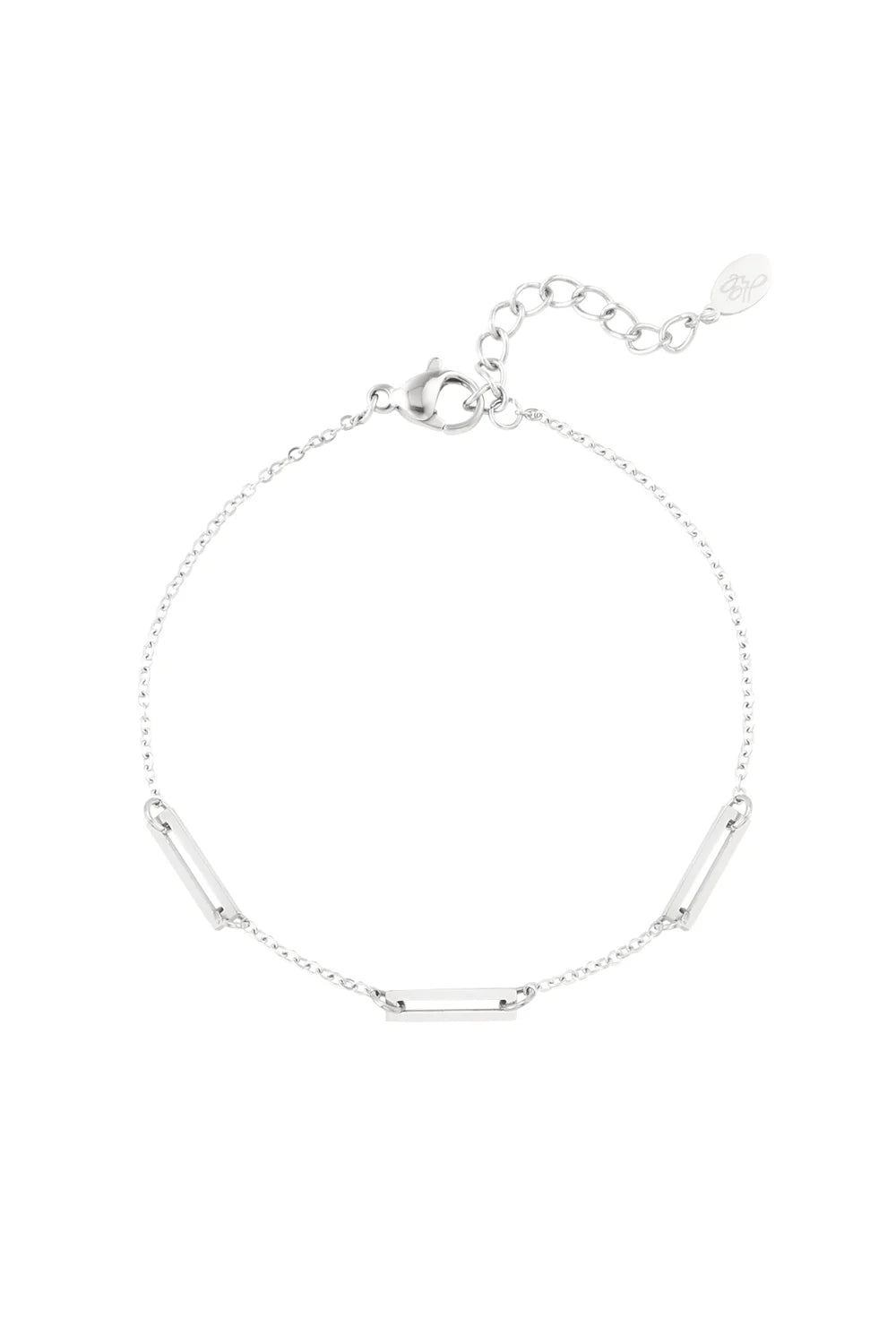 Armband drie schakels stainless steel LoveSieraden