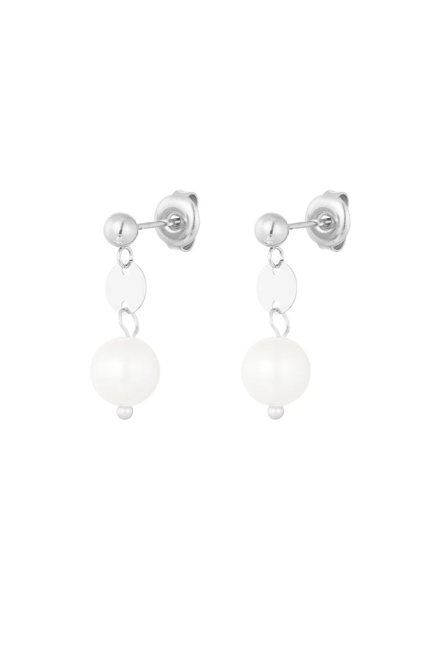 Minimalistische oorbellen met parel dames LoveSieraden