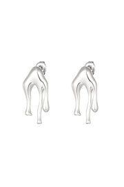 Organische oorbellen goud of zilver stainless steel LoveSieraden
