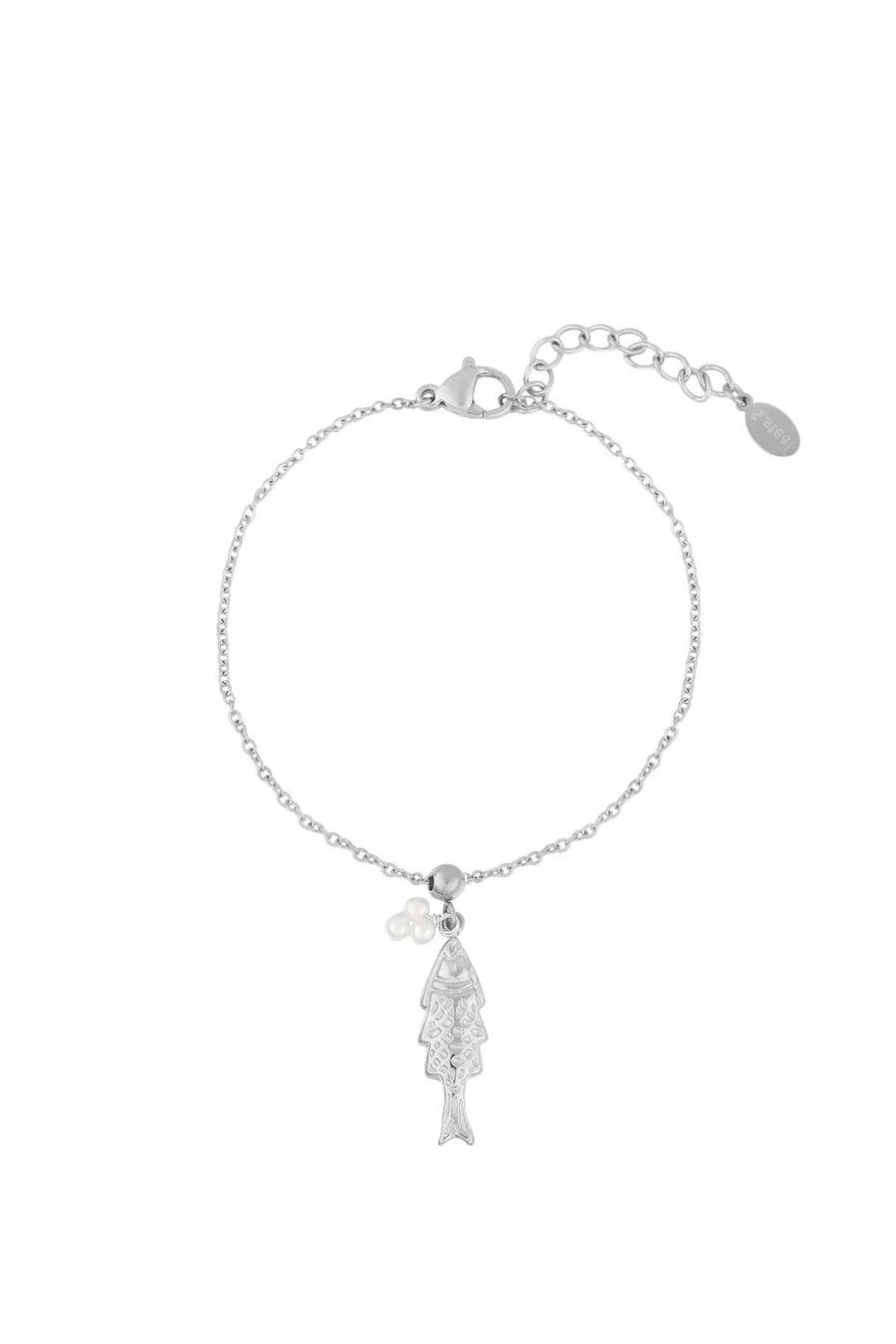 Minimalistische armband met vis bedel LoveSieraden