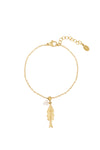 Minimalistische armband met vis bedel LoveSieraden