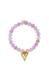 Kralen armband met hart of bloem bedel LoveSieraden