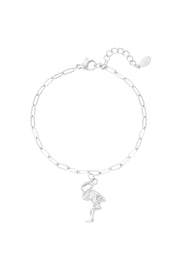 Schakelarmband bedel flamingo stainless steel LoveSieraden